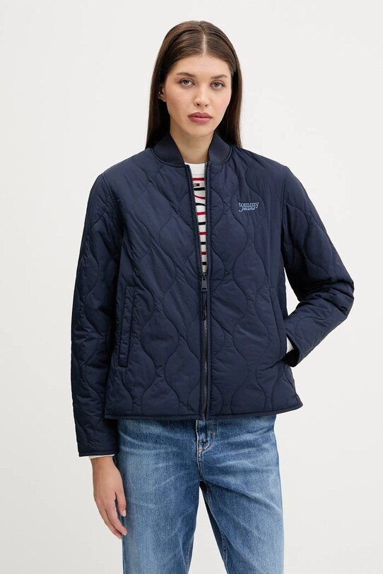 Tommy Jeans rövid kabát enyhén szigetelt sötétkék DW0DW20962