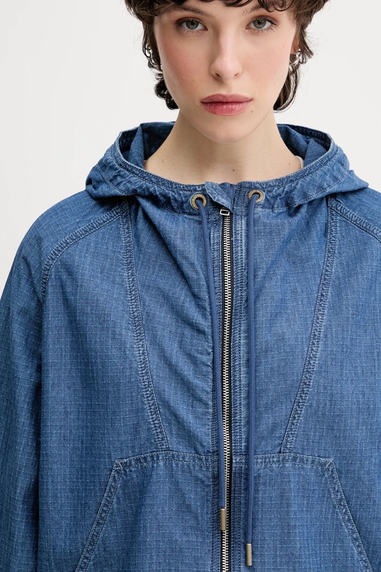 Pamučna jakna Tommy Jeans mornarsko plava DW0DW21064