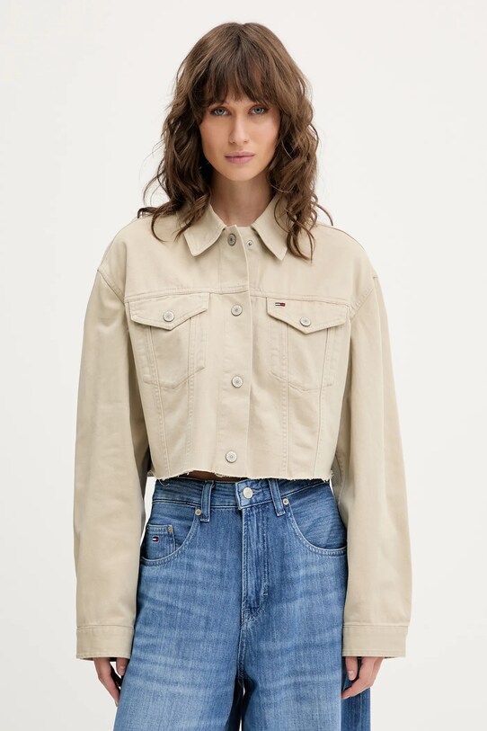 Oblečení Džínová bunda Tommy Jeans DW0DW21431 béžová