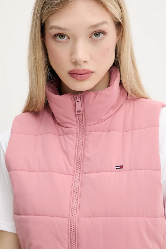 Tommy Jeans vestă roz DW0DW21409
