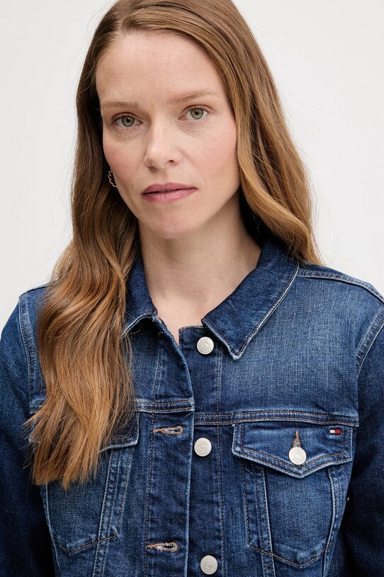 Tommy Hilfiger geacă jeans bleumarin WW0WW45663