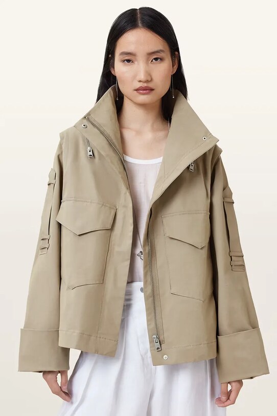 AllSaints geacă LEIGHTON W039OC bej AW25