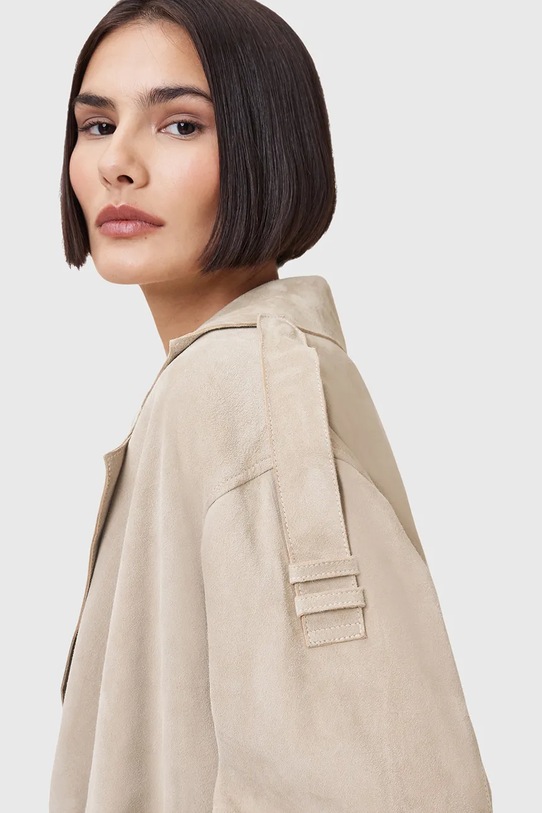 Odzież AllSaints kurtka zamszowa OPHELIA W054LC beżowy