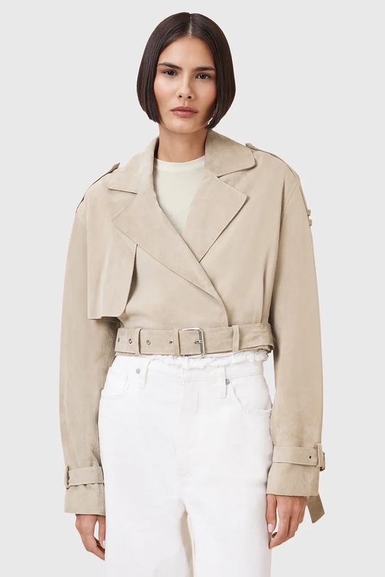 AllSaints kurtka zamszowa OPHELIA W054LC