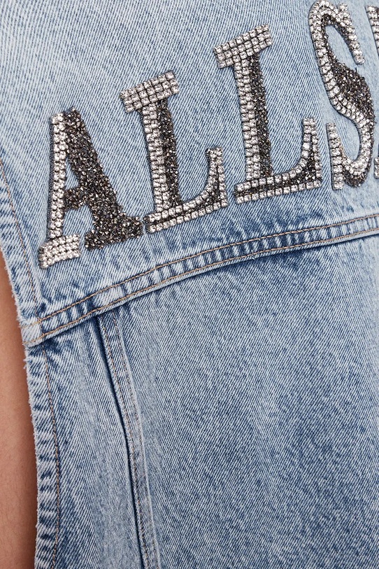 Odzież AllSaints bezrękawnik jeansowy LAURA W055OC niebieski