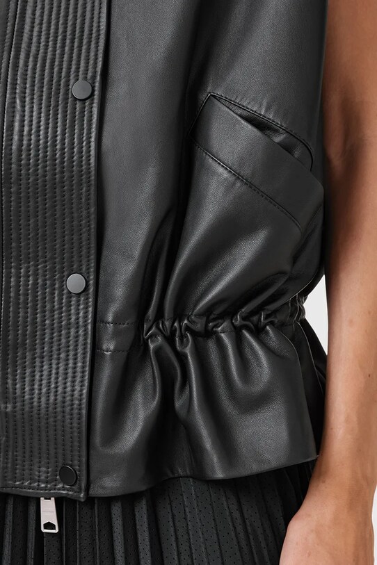 AllSaints vestă din piele SOFI W060LC