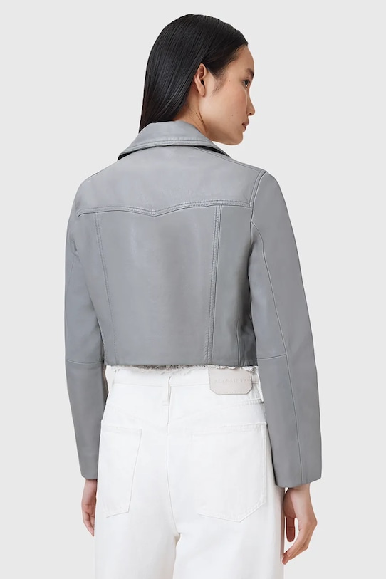 Δερμάτινο μπουφάν AllSaints ELORA γκρί W069LC
