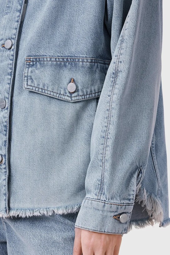 Odzież AllSaints kurtka z domieszką lnu HETTIE W111PC niebieski