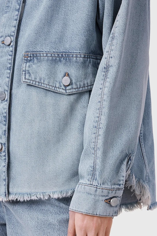 Oblečení Bunda se lněnou směsí AllSaints HETTIE W111PC modrá