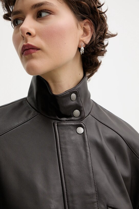 Rag & Bone kurtka skórzana brązowy WAW25P2000LT00