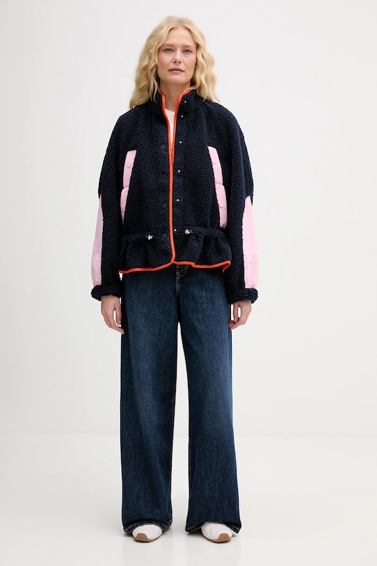 Fleecová mikina Stine Goya 0 SG.AW25.J058.2412 tmavomodrá AW25