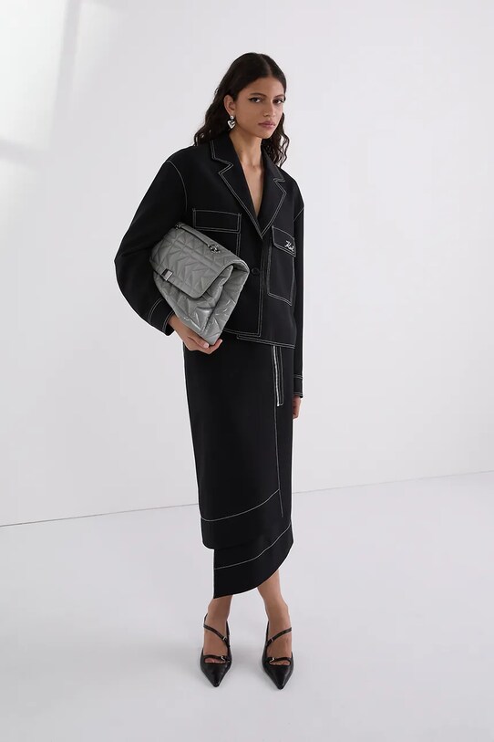 Karl Lagerfeld kurtka jeansowa czarny A3W14041