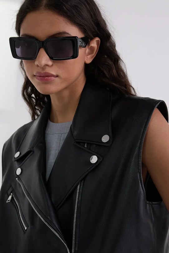 Karl Lagerfeld bezrękawnik A3W14061 czarny AW25