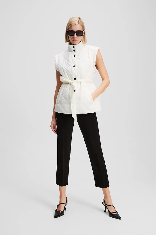 Αμάνικο μπουφάν Karl Lagerfeld λευκό A3W15045