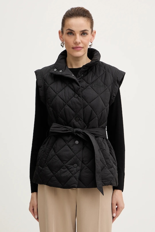 Karl Lagerfeld vestă cu captuseala negru A3W15045