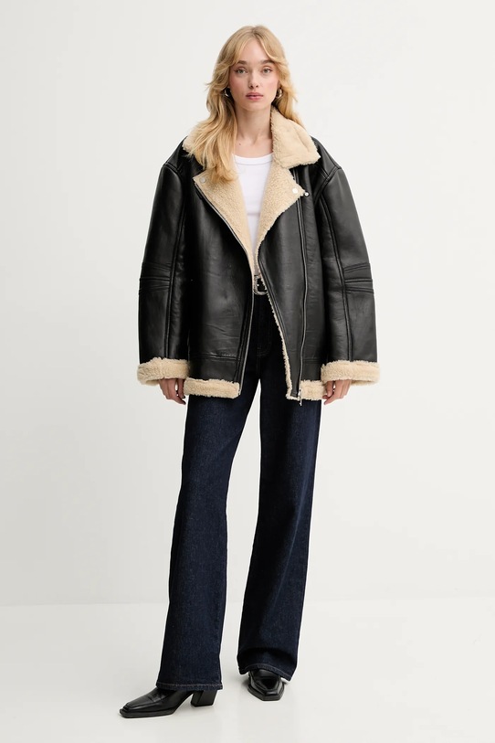 Gestuz kurtka skórzana 10910336 czarny AW25