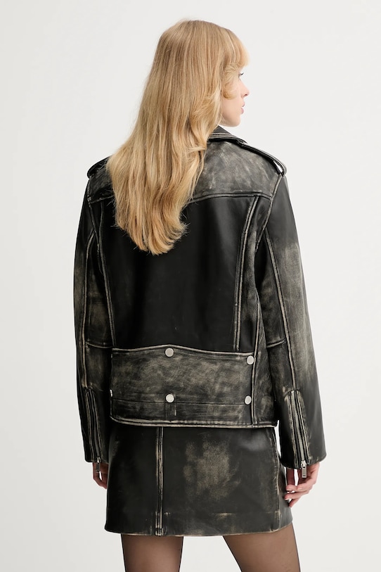 Îmbrăcăminte Gestuz geacă ramones de piele 10910555 negru