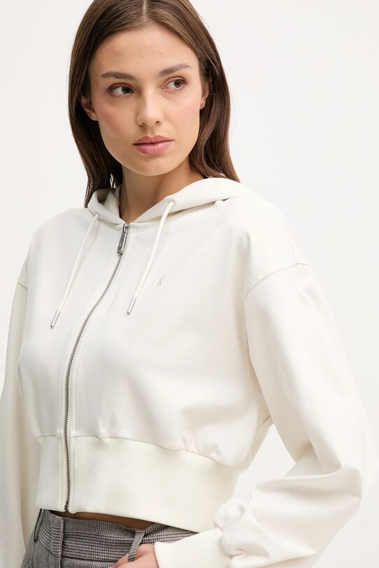 Dukserica Calvin Klein Jeans bež LV047C247G