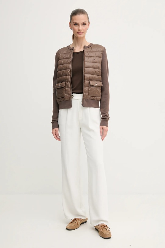 Tommy Hilfiger kurtka z domieszką wełny WW0WW46741 brązowy AW25