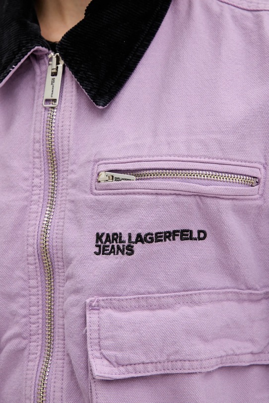 Karl Lagerfeld Jeans kurtka bawełniana A3W14016 fioletowy