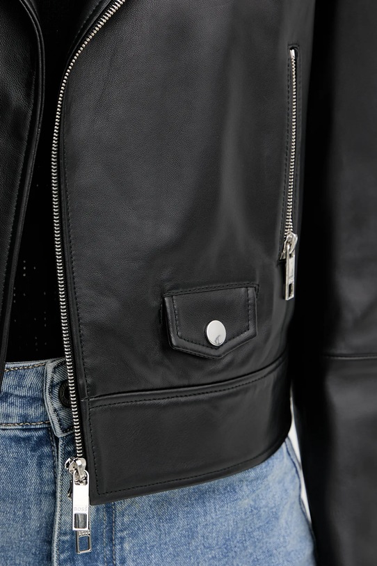 Δερμάτινo jacket BOSS 50548471 μαύρο