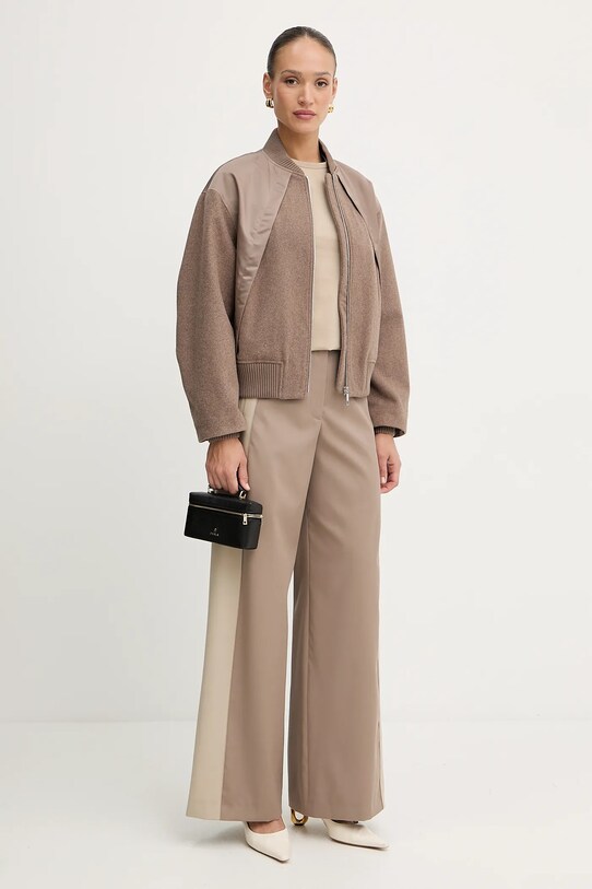 BOSS jacheta bomber din amestec de lână 50543411 bej AW25