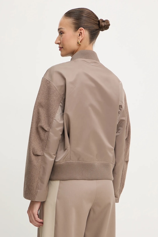 Oblečenie Bunda bomber s prímesou vlny BOSS Paisie 50543411 hnedá