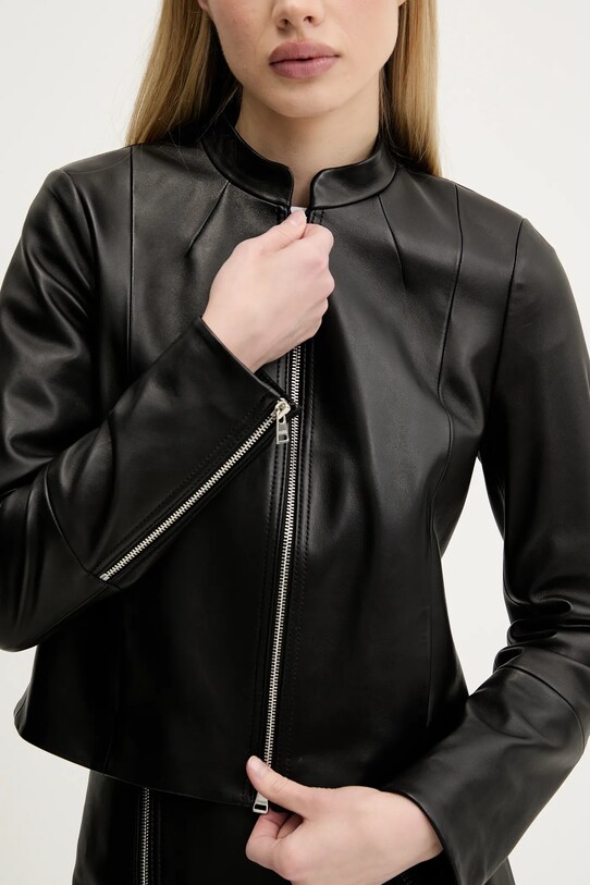 HUGO geacă de piele negru 50541262