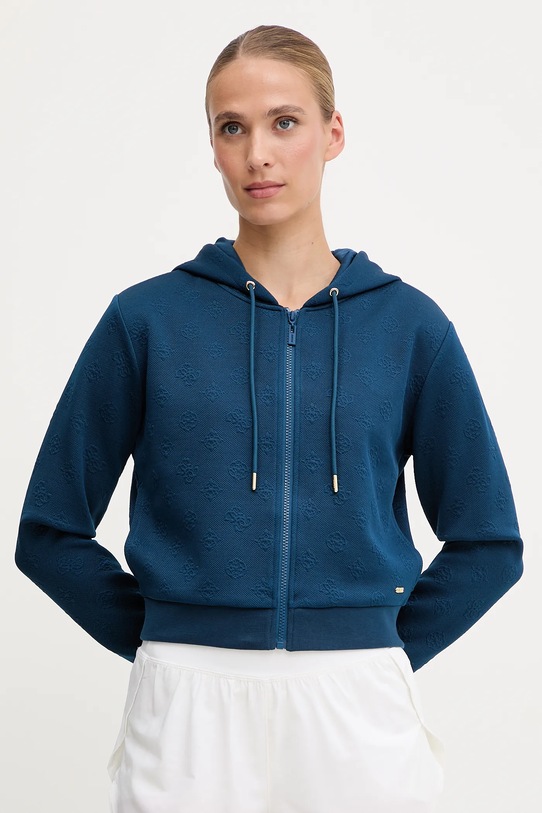 Кофта Guess PEONY с капюшоном голубой V5YQ06.KBSL2