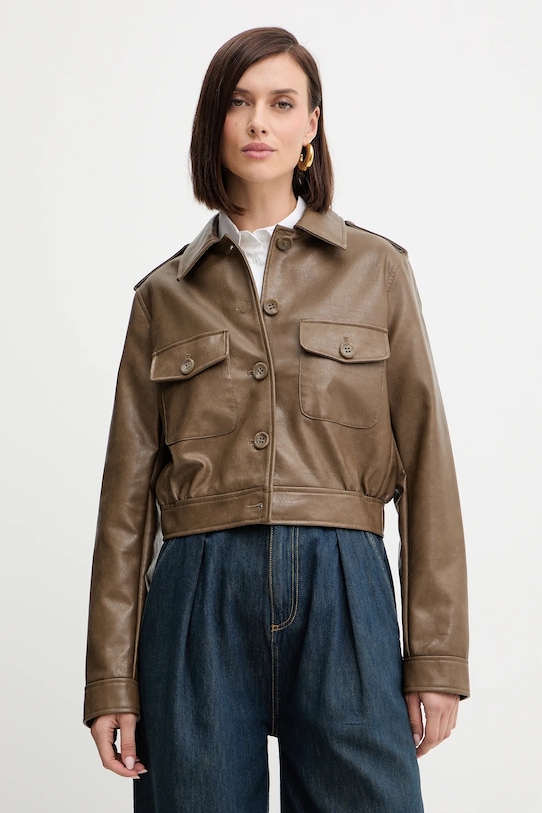 Guess kurtka DORA nieocieplane brązowy W5YL35.WHGW0