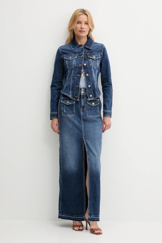 Džínová bunda Guess ANNALISE W5YN49.D5QP4 námořnická modř AW25