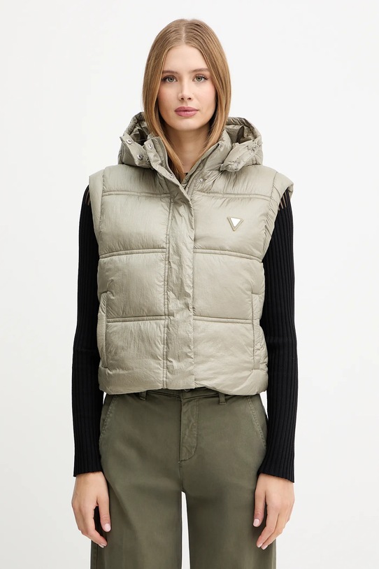 Guess vestă ERNESTINE cu captuseala verde W5YL11.WHDO2