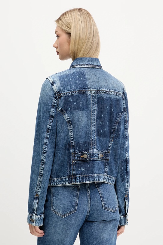 Odzież Guess Originals kurtka jeansowa HARRINGTON W5YN69.D5R01 niebieski