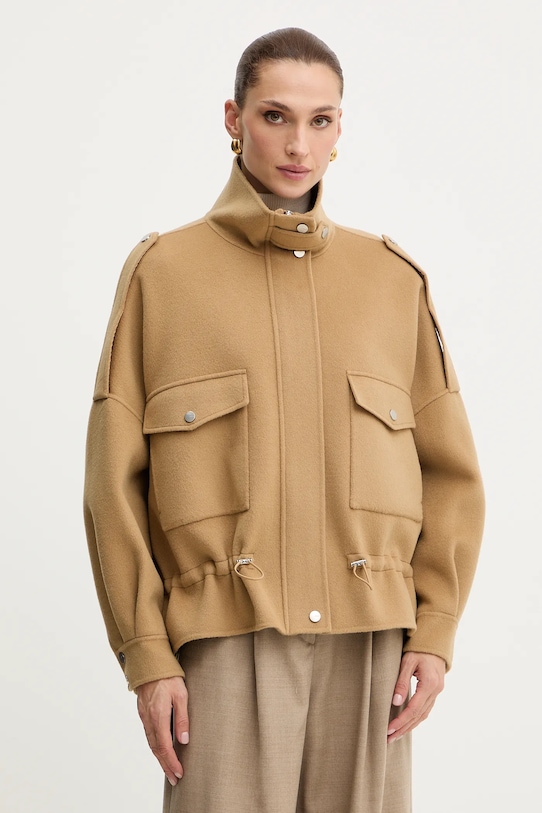 Pinko dzseki gyapjúkeverékből zöld 105341.A2XM