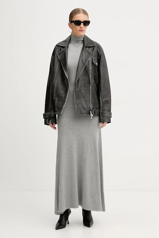 Pinko ramoneska skórzana 105369.A23U czarny AW25