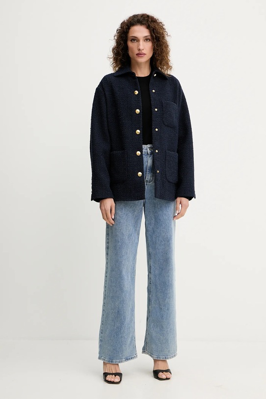 Pinko kurtka z domieszką wełny 105816.A2VJ granatowy AW25