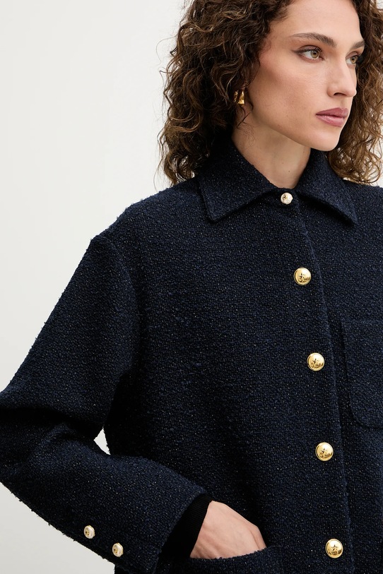 Pinko kurtka z domieszką wełny granatowy 105816.A2VJ