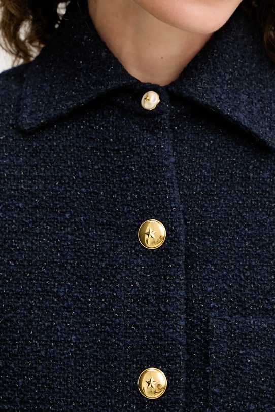 Pinko kurtka z domieszką wełny 105816.A2VJ granatowy