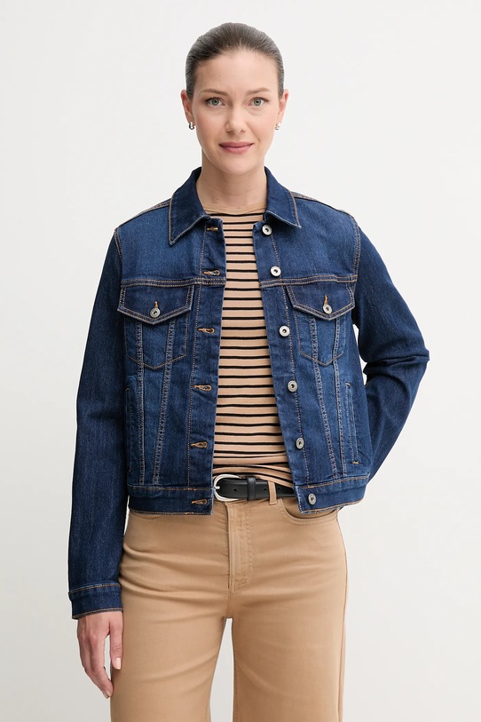 United Colors of Benetton geacă jeans necaptusit albastru 2PORDN00N