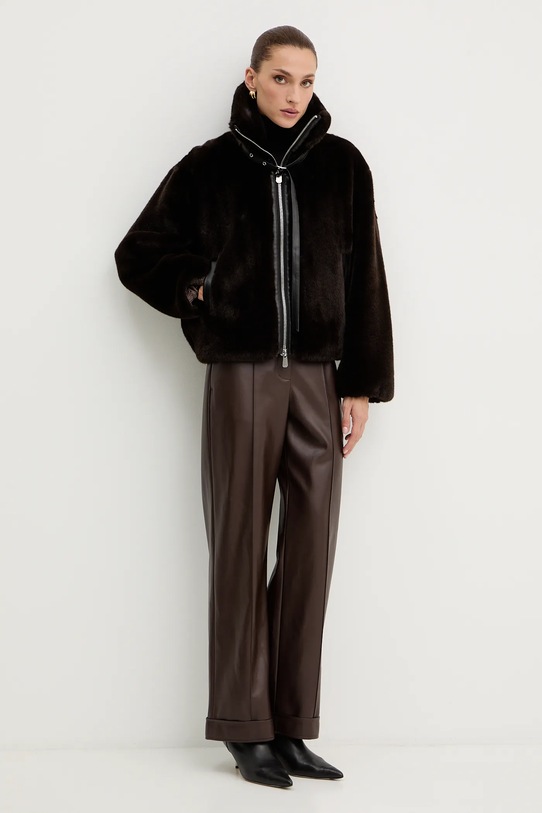 Μπουφάν Pinko 106013.A1ZM καφέ AW25