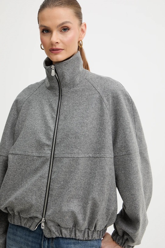 Μπουφάν με προσθήκη μάλλινου υφάσματος Pinko γκρί 106046.A2ZU