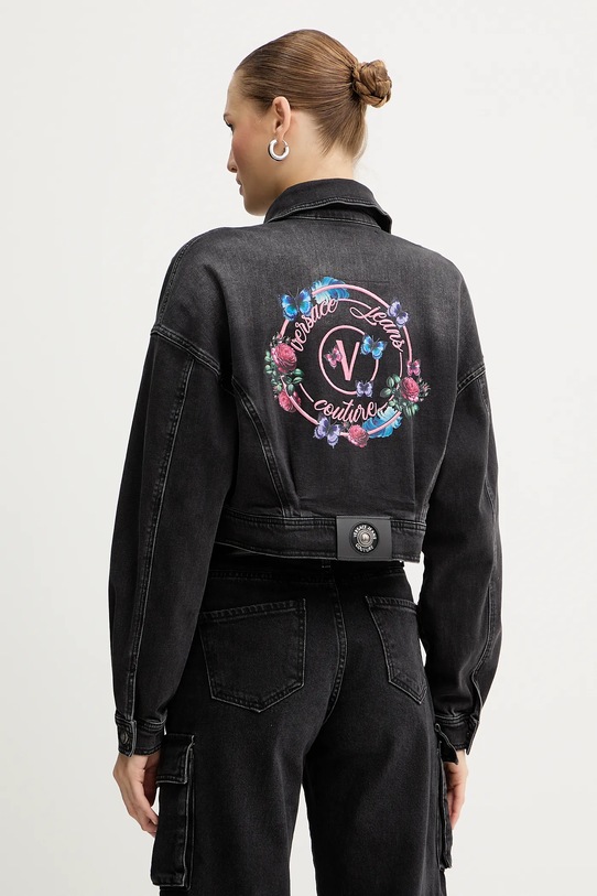 Odzież Versace Jeans Couture kurtka jeansowa 79HAS403.CDWRC czarny
