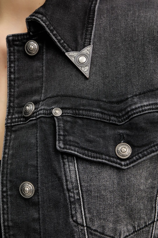 Versace Jeans Couture kurtka jeansowa 79HAS403.CDWRC czarny