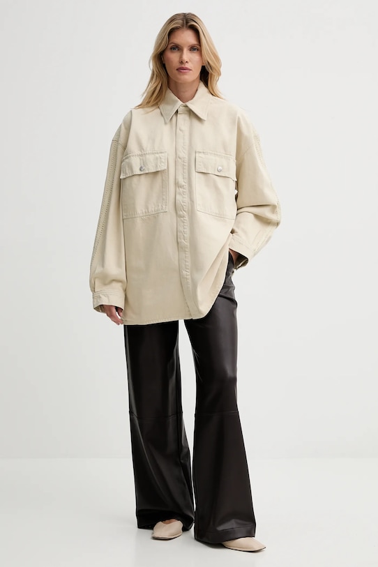 Nanushka koszula jeansowa NW25PFJK13873 beżowy AW25