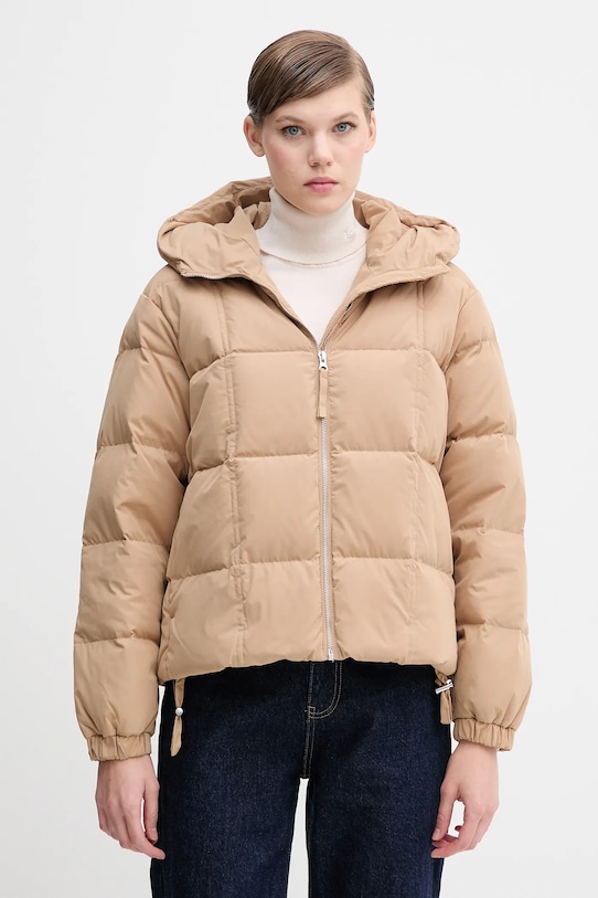 United Colors of Benetton kurtka puchowa pozostałe beżowy 22T6DN086