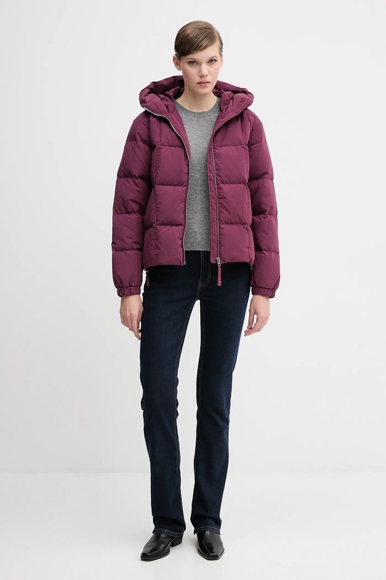 Пуховая куртка United Colors of Benetton 22T6DN086 фиолетовой AW25