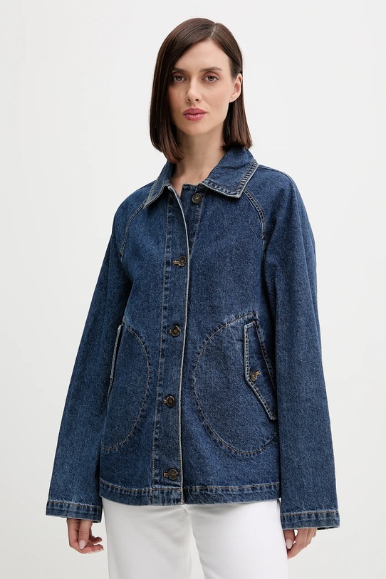 United Colors of Benetton geacă jeans necaptusit albastru 296XDN005