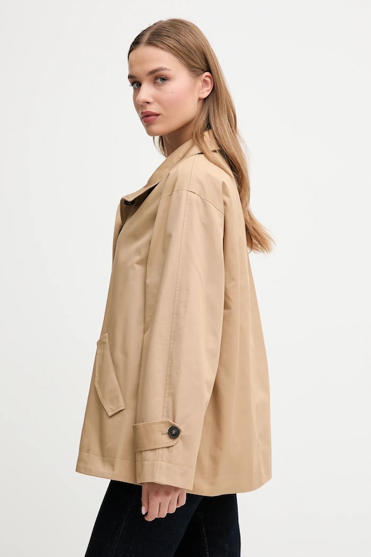 United Colors of Benetton pamut kabát barna 2QJYDN07Y