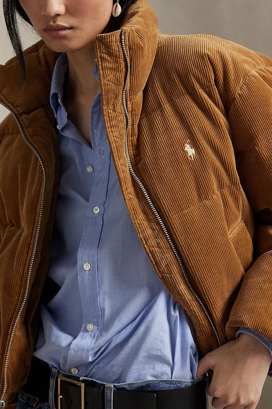 Polo Ralph Lauren kurtka puchowa Woven Puffer beżowy 211971178