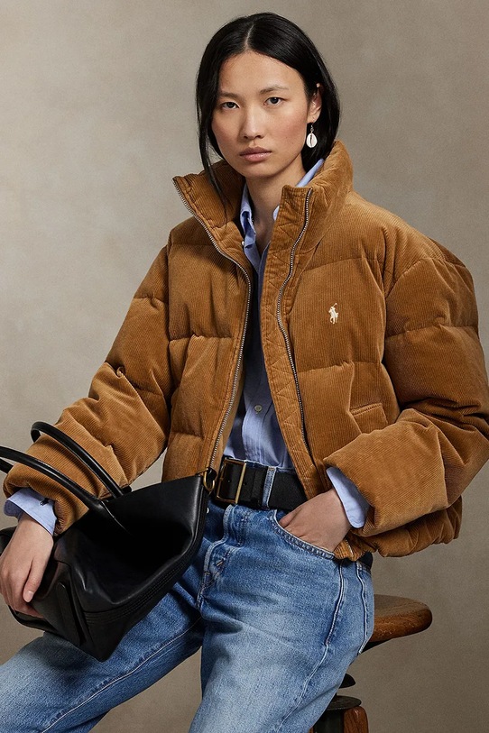 Polo Ralph Lauren kurtka puchowa Woven Puffer 211971178 beżowy